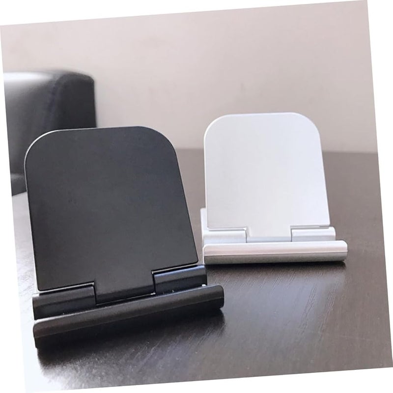 Healifty 3 Pack Plastic Phone Tablet Stand Portable Desktop Holder Black Silver Rose Gold - Image 5